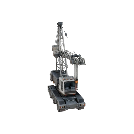 Tower Crane Truck 3D Model for Blender & Games - PBR