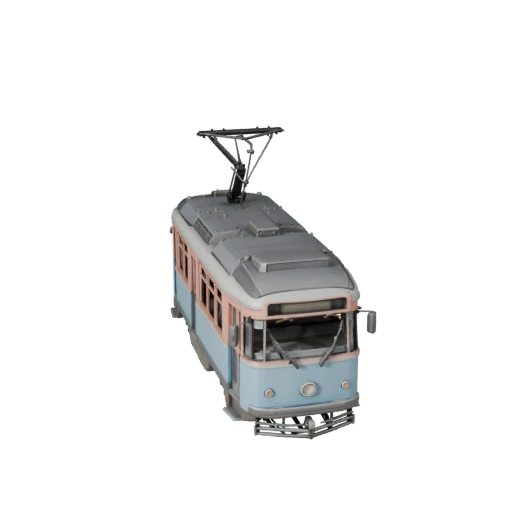 Modello 3D Tram per Blender - Asset Pro Pronto per il Rendering