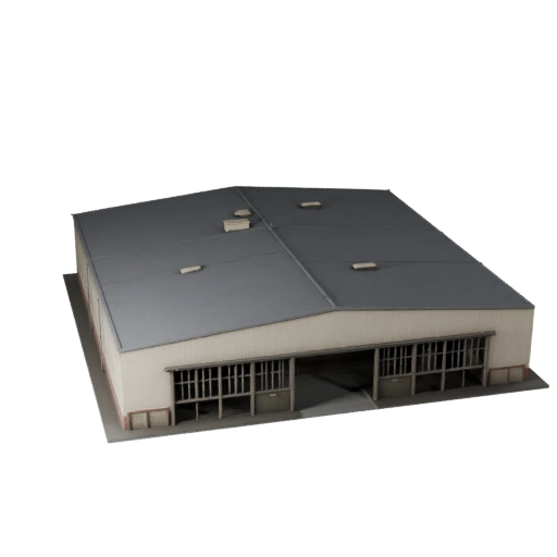 Modelo 3D STL de Hangar de Aeronave Imprimível - Asset de Escala