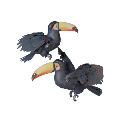Modelo 3D de Tucán para Blender - Asset PBR con Texturas | Libre de Regalías