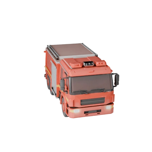 Printable Fire Truck STL Model - Collectible Display