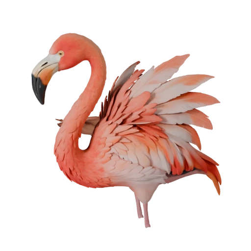 Modelo 3D de Flamenco para Blender - Recurso PBR con Texturas | PBR