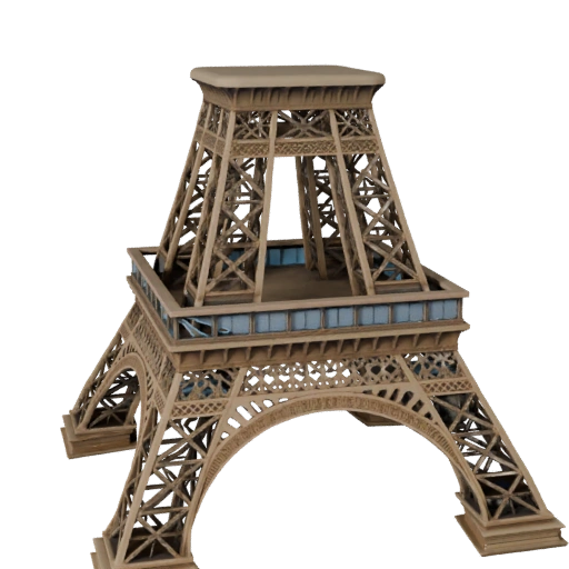 Tour Eiffel Stylisée Modèle 3D - Actif de Jeu pour l'Architecture