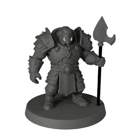 AR Viewer Orc Warrior Miniature | Web GLB Pack Asset
