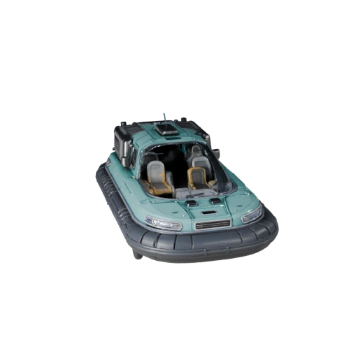 Hovercraft de Resgate Modelo 3D para Blender e Jogos - PBR