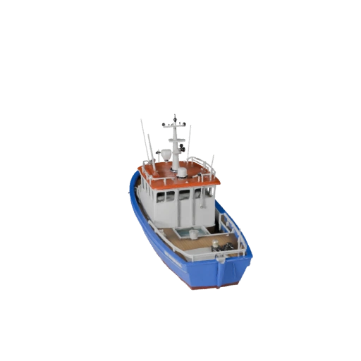 Modelo 3D de Barco de Pesca Listo para Juegos para Juegos en Tiempo Real - PBR
