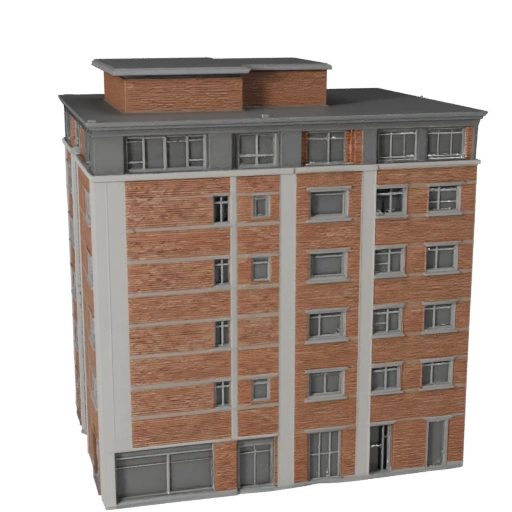 3D модель дуплекса - Реалистичный ассет для архитектурной визуализации