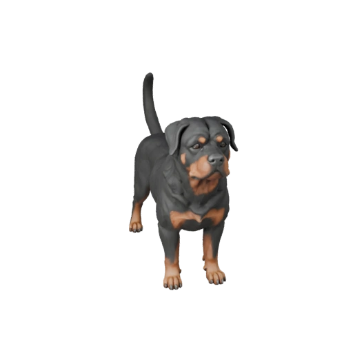 Hohe Poly Rottweiler Hund 3D Modell - Detailliertes STL-Asset für den Druck
