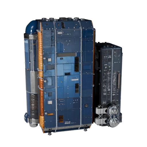Cargo Spacecraft 3D Model for Blender & Games - Realistic
