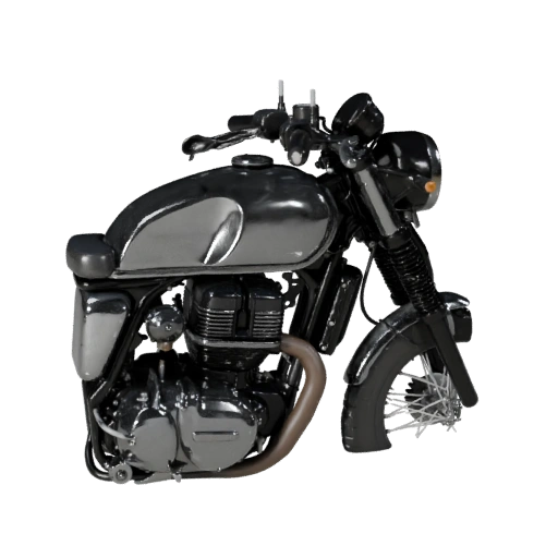 Moto d'epoca high poly per rendering in studio