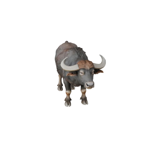 Modèle 3D de buffle d'eau pour Unity - Actif prêt pour le jeu, FBX | PBR
