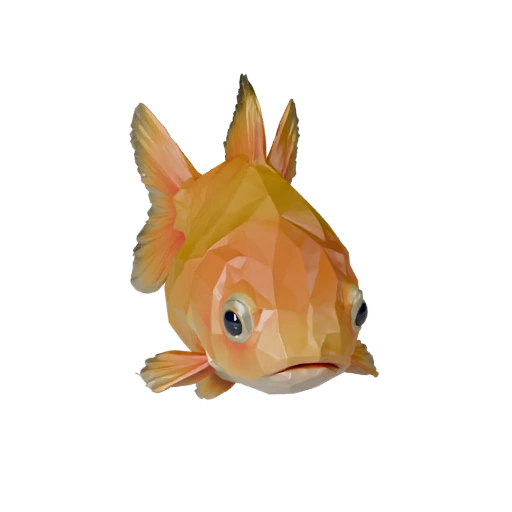 Modèle 3D Poisson Rouge Low Poly - Asset Unity avec FBX | PBR
