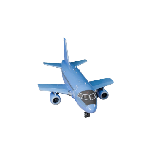 Modello 3D di Aeroplano Pronto per il Gioco per Uso in Tempo Reale Asset PBR
