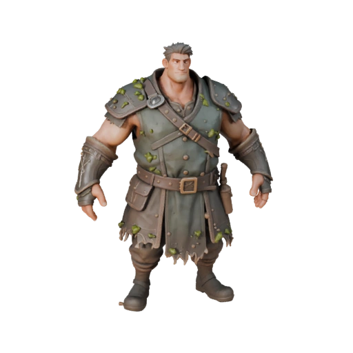 Modèle de personnage marchand PNJ Fantasy Assault - Gréé