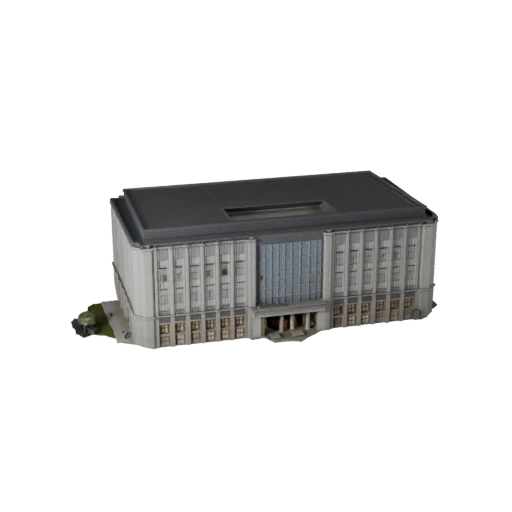 Bibliothek Gebäude 3D Modell für Unreal - Echtzeit-Asset