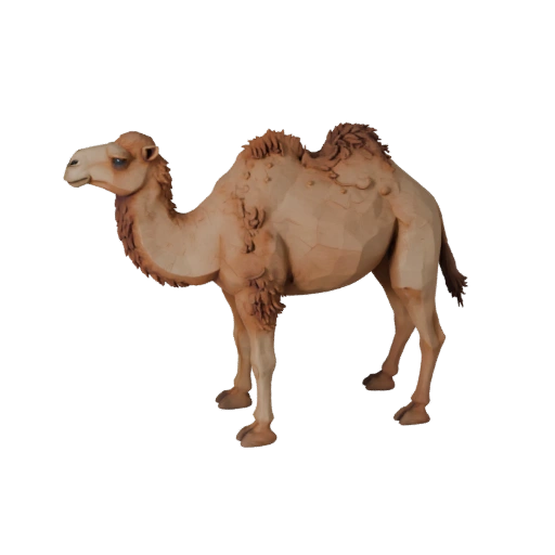 Modello 3D Dromedario Low Poly - Asset di Gioco Unity con FBX