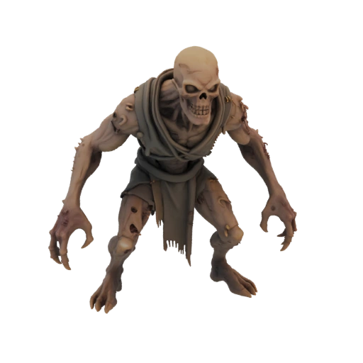 Miniature guerrier zombie dark fantasy STL - Essaim