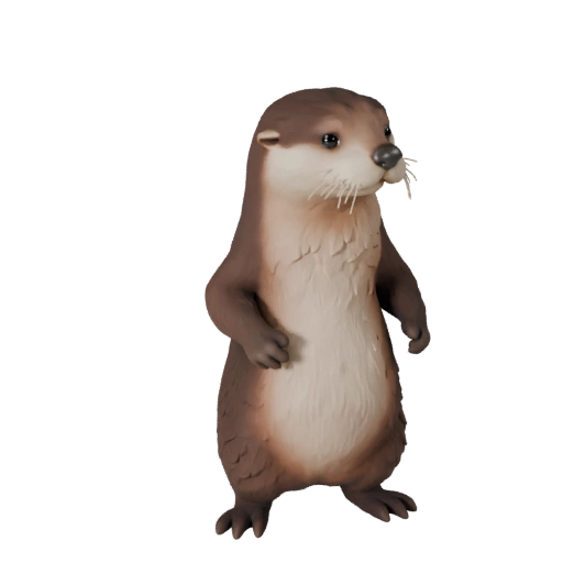 Otter 3D Model for Blender - PBR Asset with Textures | Royalty-Free