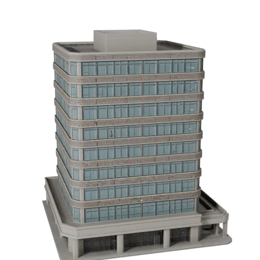Ufficio Postale Stampabile Modello 3D STL - Asset in Scala Stampabile