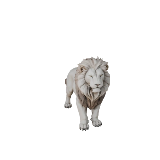 Modelo 3D de Leão Branco para Unity - Asset Pronto para Jogo, FBX | Livre de Royalties