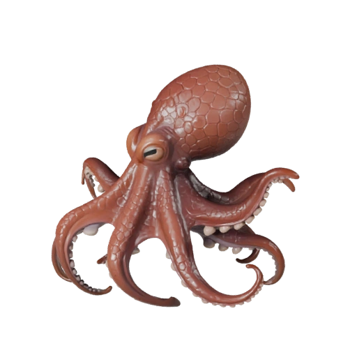 Modèle 3D de Poulpe Dessin Animé - Asset Stylisé pour Animation | PBR