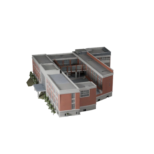 Prédio Escolar de Alta Poligonagem 3D para Archviz de Arquitetura