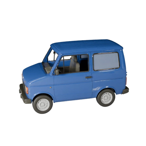Modèle 3D de camionnette de livraison vintage haute poly pour studio