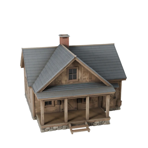 Fermette Haute Poly 3D pour Archviz pour l'Architecture
