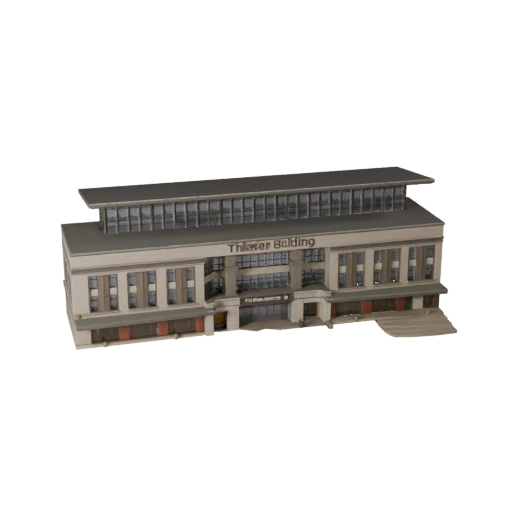 Modelo 3D de Edificio de Teatro - Activo Realista de Archviz