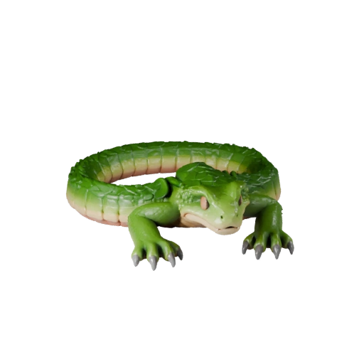 Anaconda Vert Haute Poly Modèle 3D - Actif STL Détaillé pour Impression