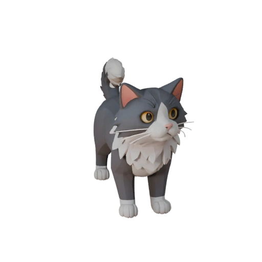 Modello 3D Gatto Persiano High Poly - Asset STL Dettagliato per la Stampa