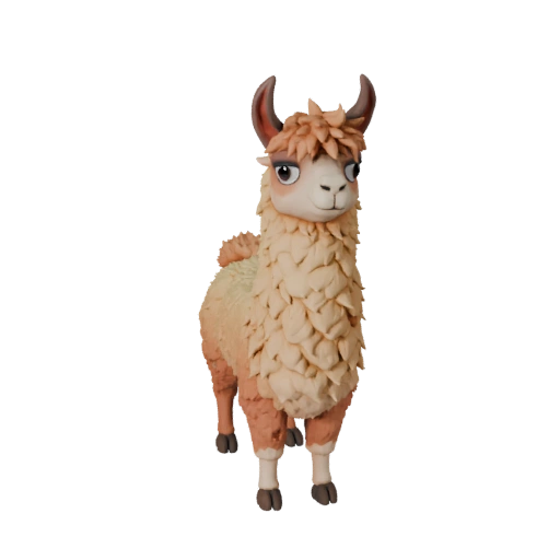 Cartoon Lama 3D Modell - Stilisierte Asset für Animation | Lizenzfrei