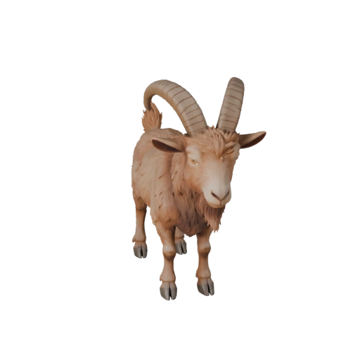 Cartoon Ziege 3D Modell - Stilisierte Asset für Animation | Lizenzfrei