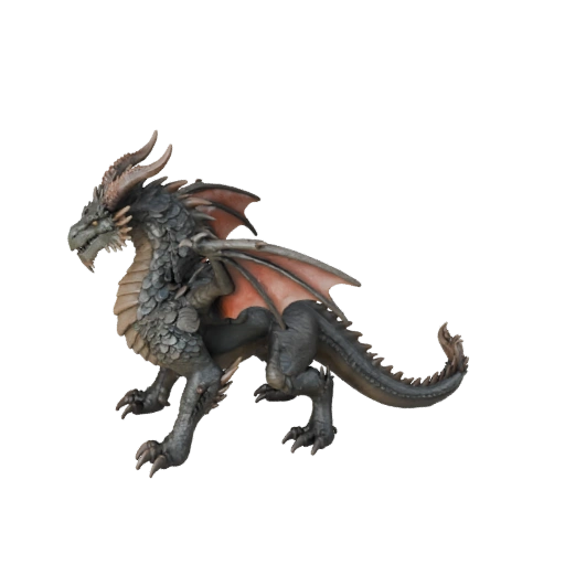 Realistic Storm Dragon 3D Model - Rigged PBR Asset for Games
