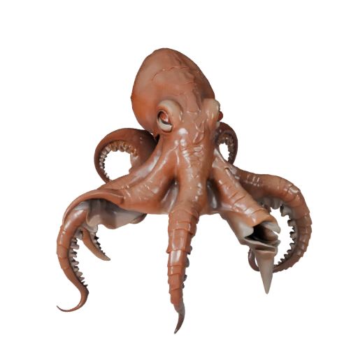Modèle 3D de Poulpe pour Blender - Asset PBR avec Textures | PBR