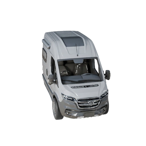 Autocaravana Alto Poligonagem 3D Model para Renderizações de Estúdio - PBR