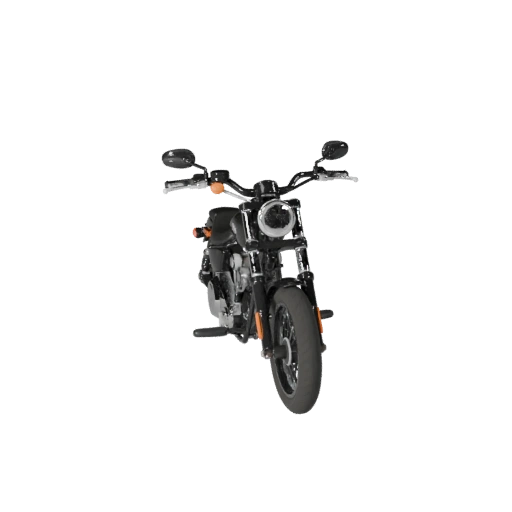 نموذج ثلاثي الأبعاد لدراجة نارية كروزر مستوحاة من هارلي لـ Blender &