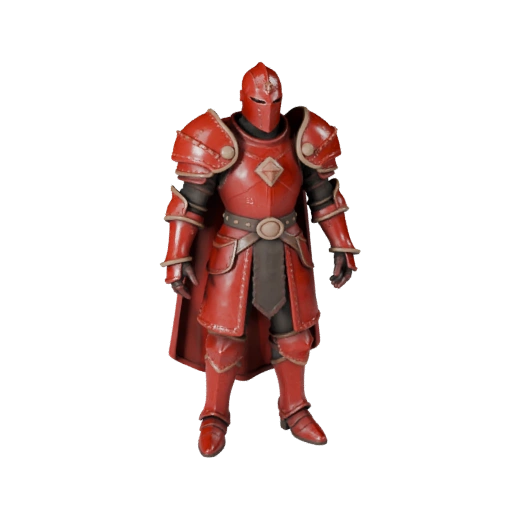 Modèle de personnage Chevalier écarlate de fantaisie - Monté