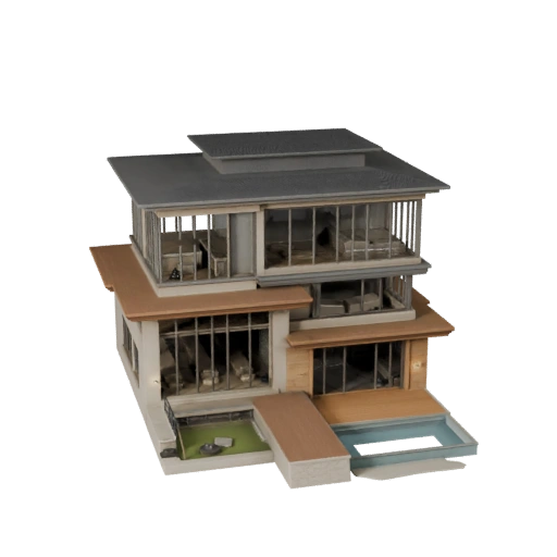 Moradia de Luxo STL 3D Modelo Imprimível - Ativo de Escala Imprimível