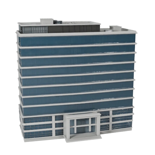 Maquette Imprimable de Siège Social d'Entreprise STL - Échelle d'Actif