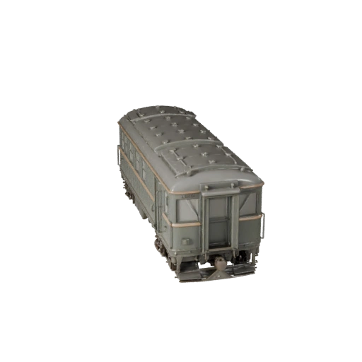 Vintage Passenger Train 3D Model for Blender & Games