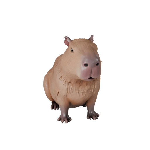 Modello 3D Capibara High Poly - Asset STL Dettagliato per la Stampa