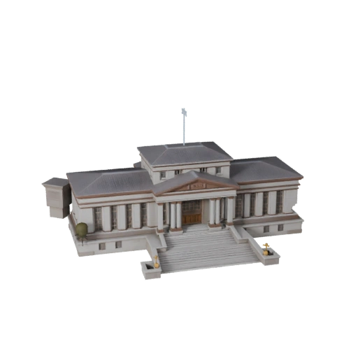 Modelo 3D de Salón Municipal - Activo Realista de Archviz para Arquitectura