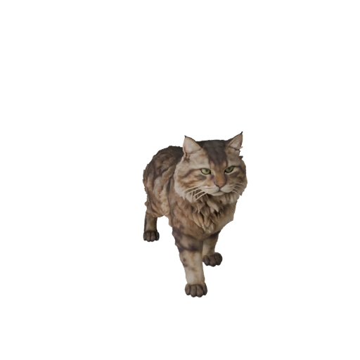 Modèle 3D de Chat Sibérien pour Unity - Asset prêt pour le jeu, FBX | PBR