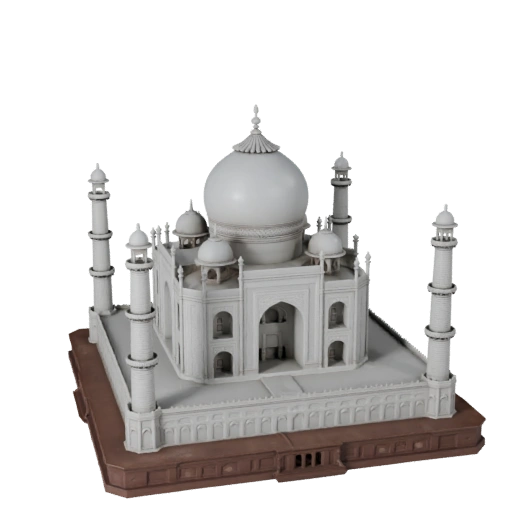 Druckbares Taj Mahal STL 3D-Modell - Skalen-Asset für Maßstabs-Mockups