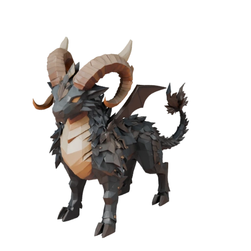 Modello 3D Grifone Low Poly - Asset Unity con FBX | Royalty-Free