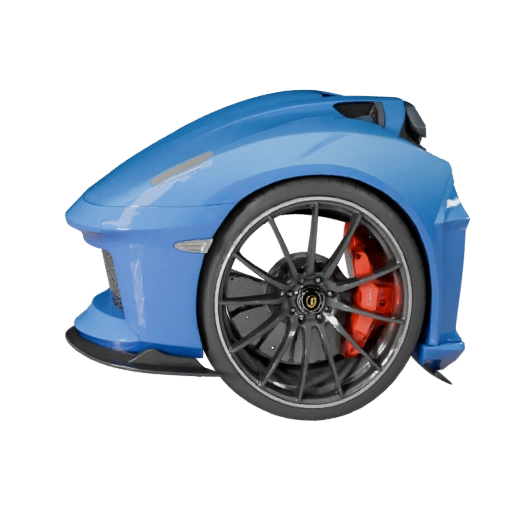 Lamborghini-inspirierter Supersportwagen 3D-Modell - Hohe Poly PBR