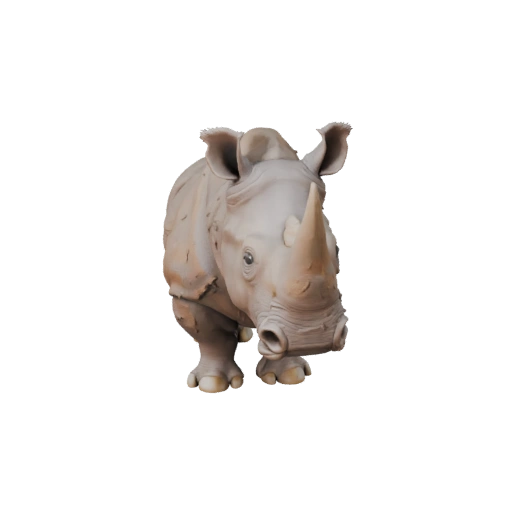 Hohes Poly Nashorn 3D-Modell - Detailliertes STL-Asset zum Drucken