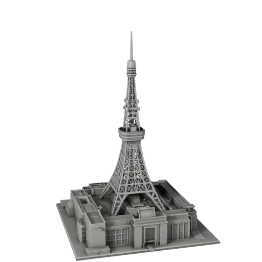 Druckbares Tokyo Tower STL 3D-Modell - Druckbare Maßstabsressource