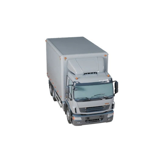 Kühltransporter 3D-Modell für Blender & Spiele - PBR